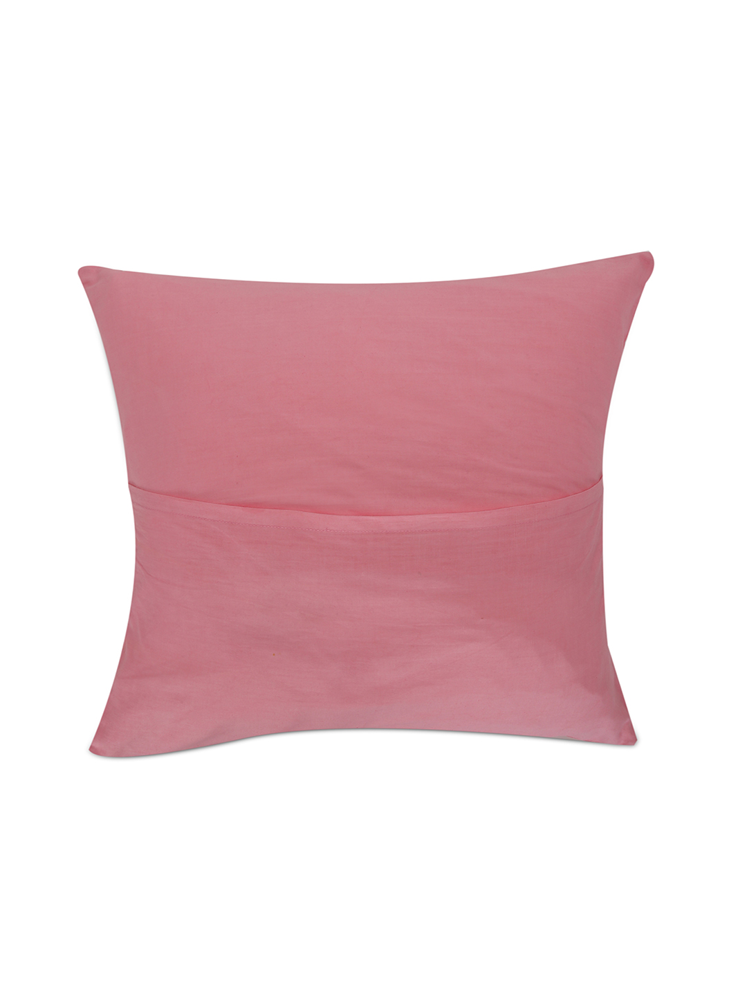 Applique, Handmade Cushion Cover, Makhana Design, Baby Pink
