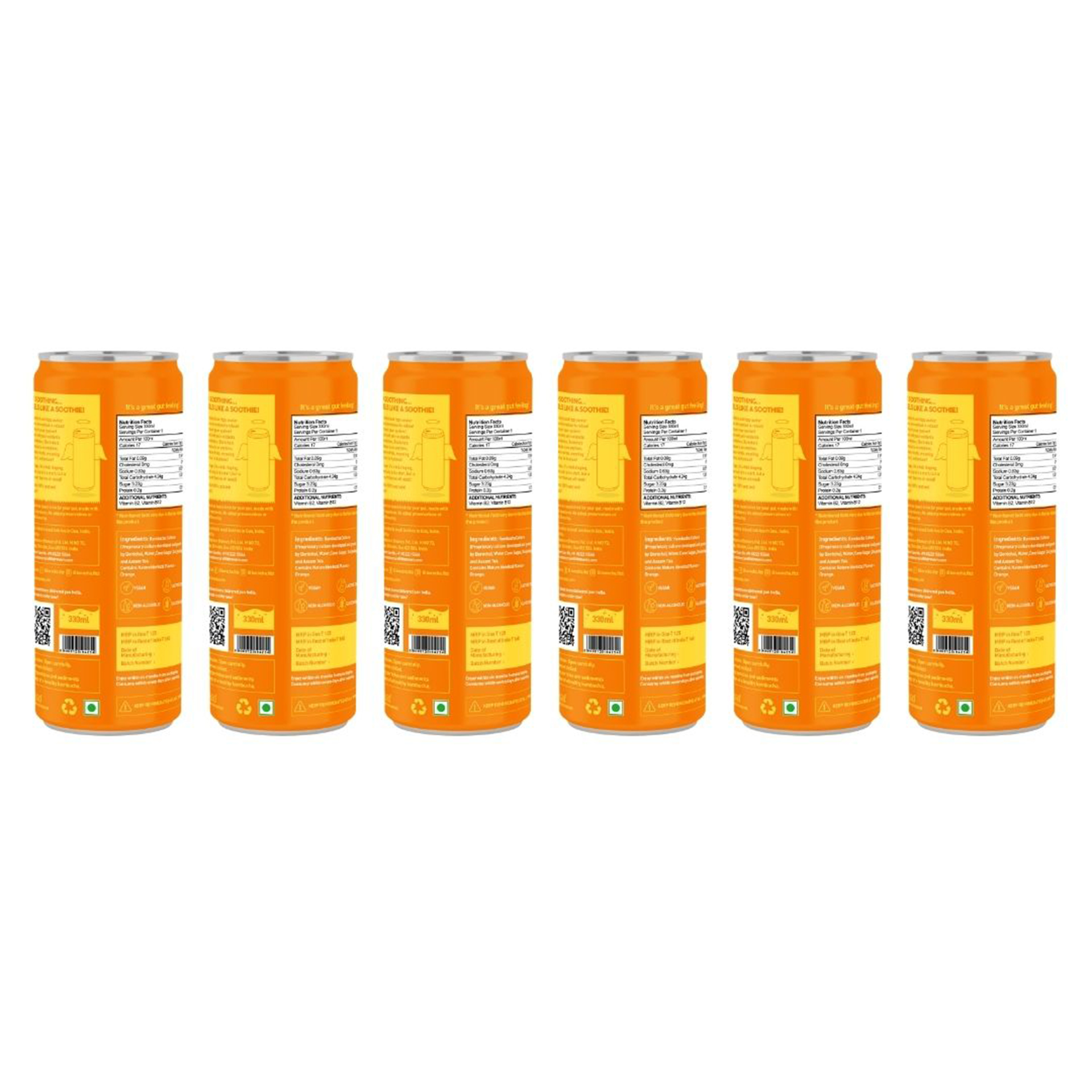 BORÉCHA 6 PACKS OF ORANGE KOMBUCHA