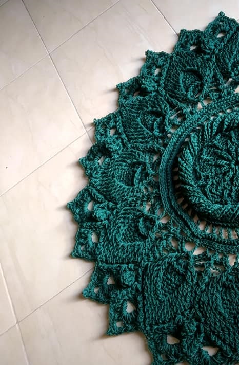 Crochet Mat 120cm green colour