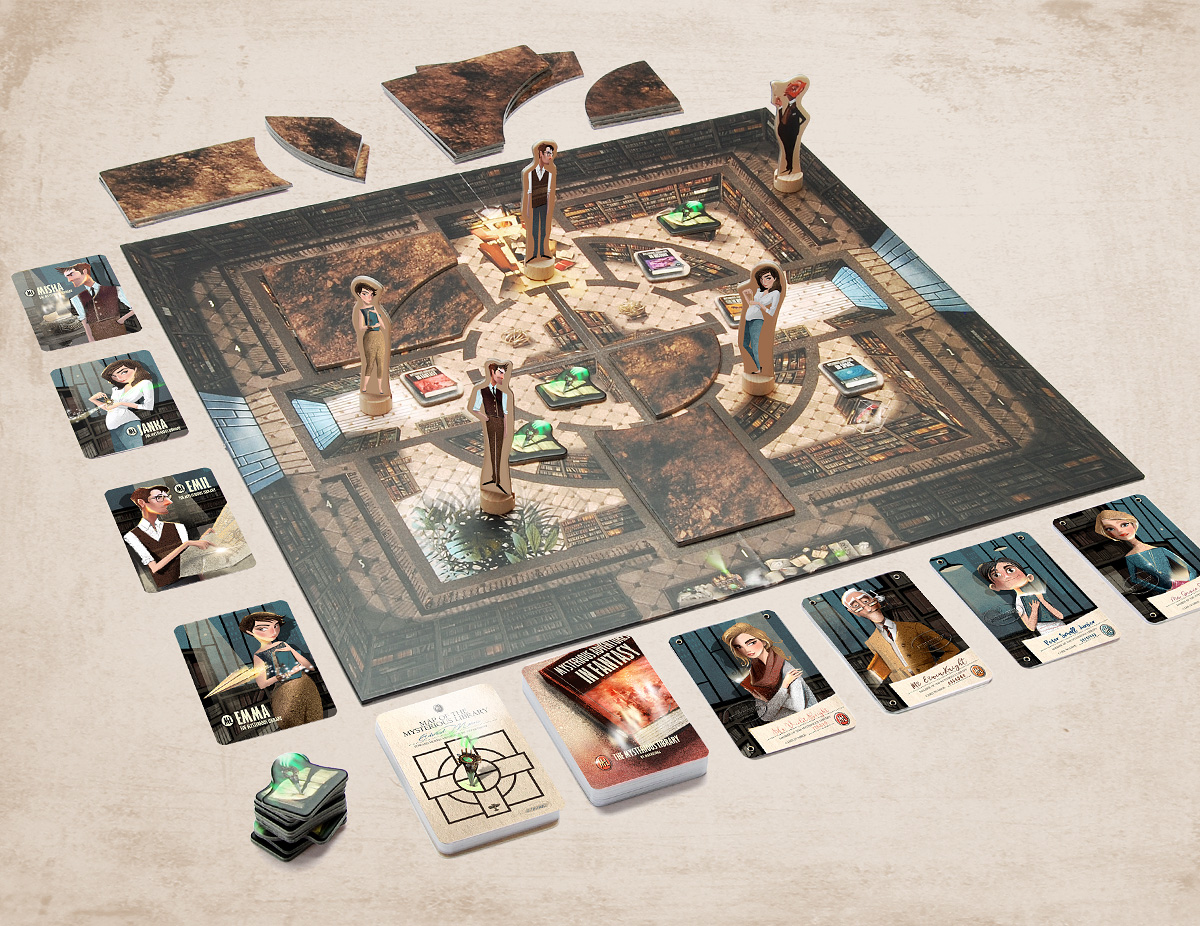 Board game The Mysterious Library( 8+child )