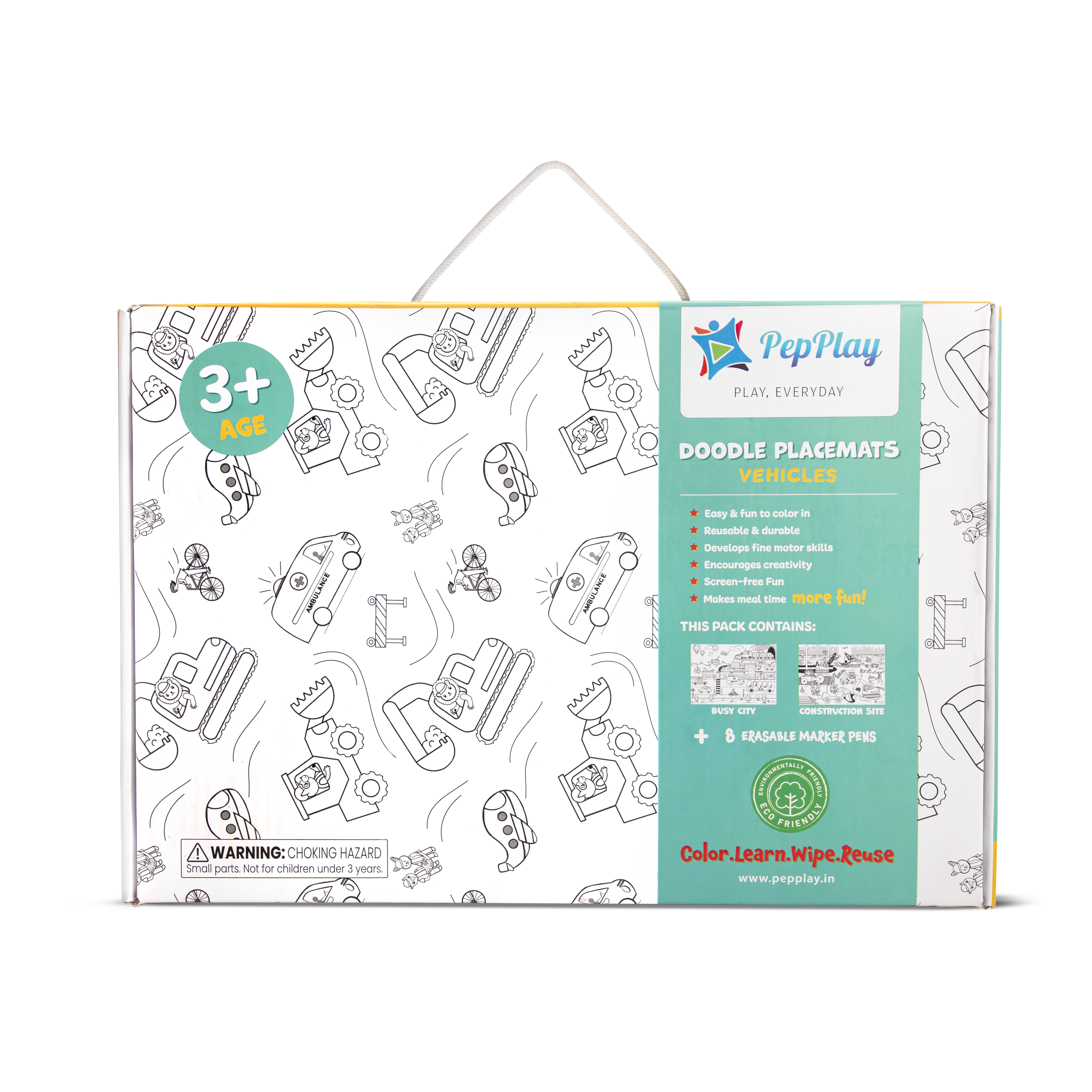 PepPlay Doodle Placemats - Vehicles