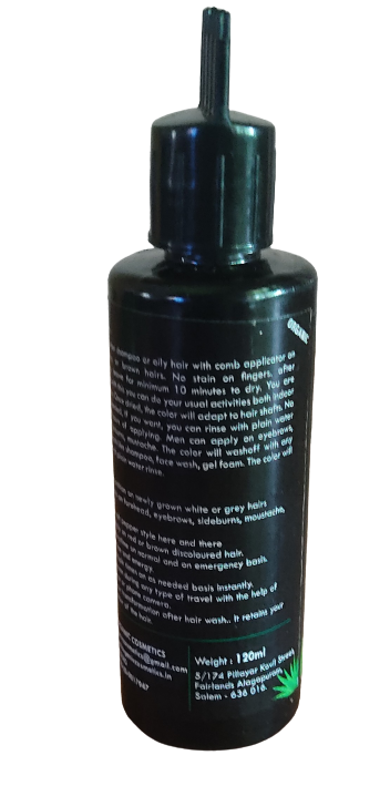 ALOEVERA ZERO CHEMICAL BLACK EMERGENCY HAIR DYE WITH COMB APPICATOR