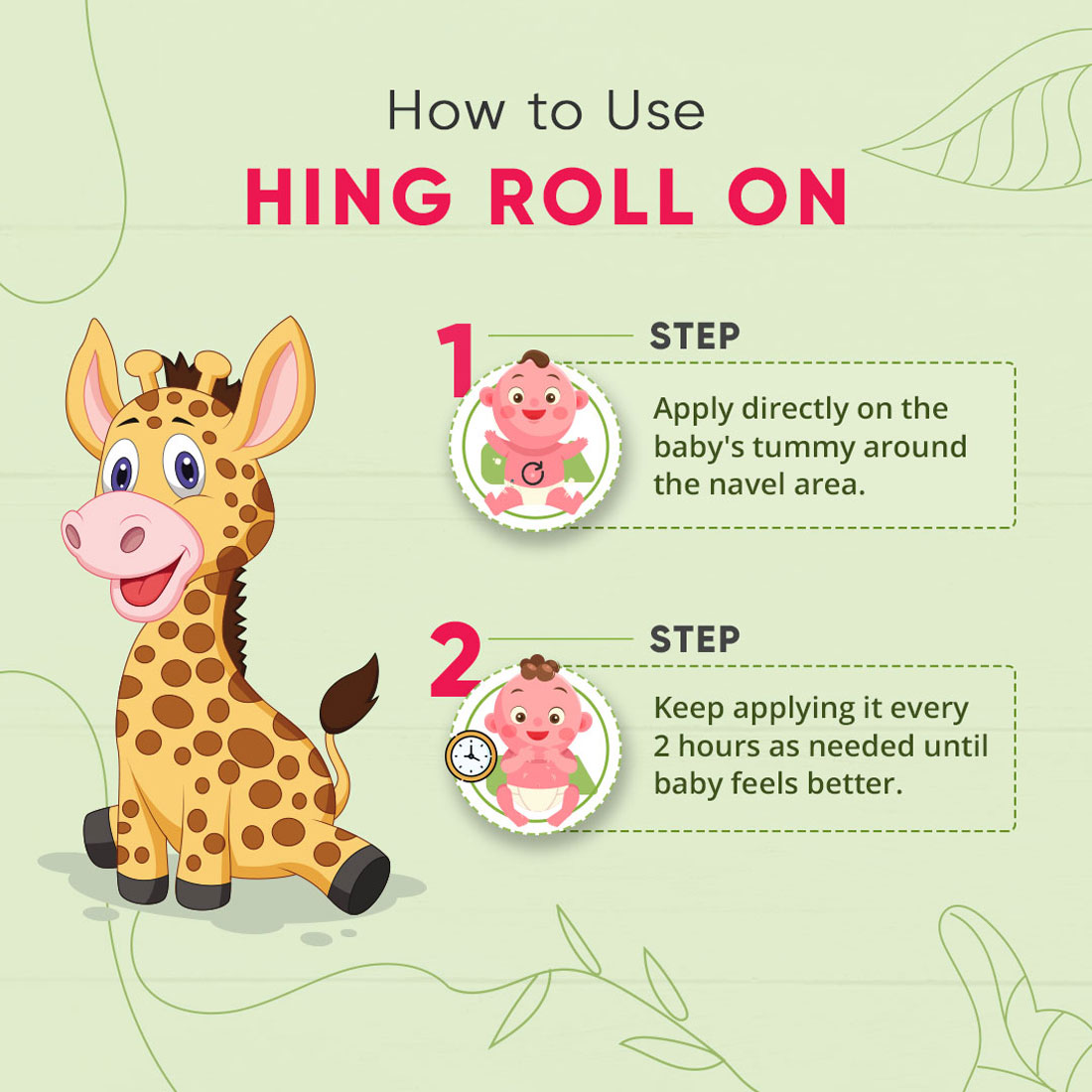 BabyOrgano Hing Roll On for Colic, Constipation and Indigestion in Infants and Kids -100% Ayurvedic (40ml)