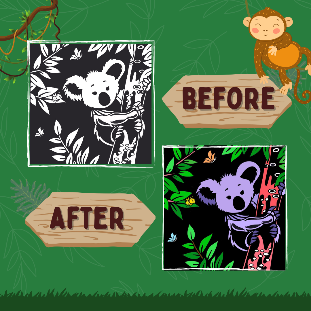 PEPPLAY VELVET COLOURING CARDS- WILD