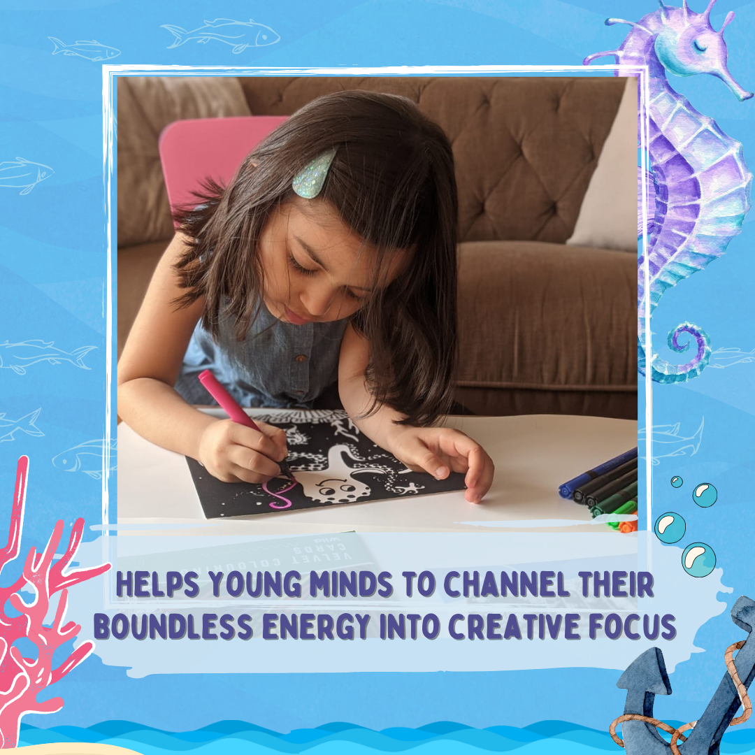 PEPPLAY VELVET COLOURING CARDS- OCEAN