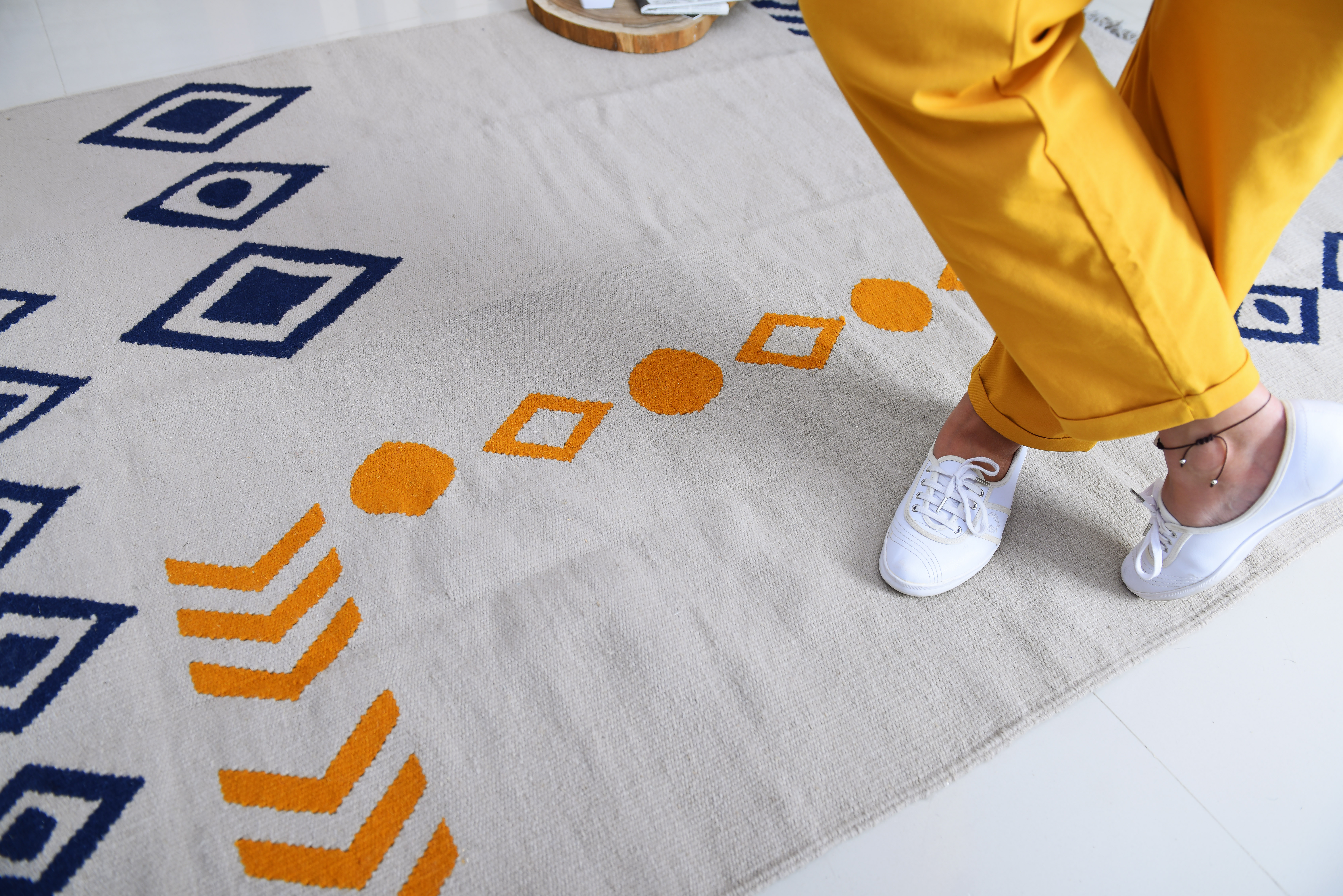 Rhombus carpets (1.5 x 2.0 meters) Blue
