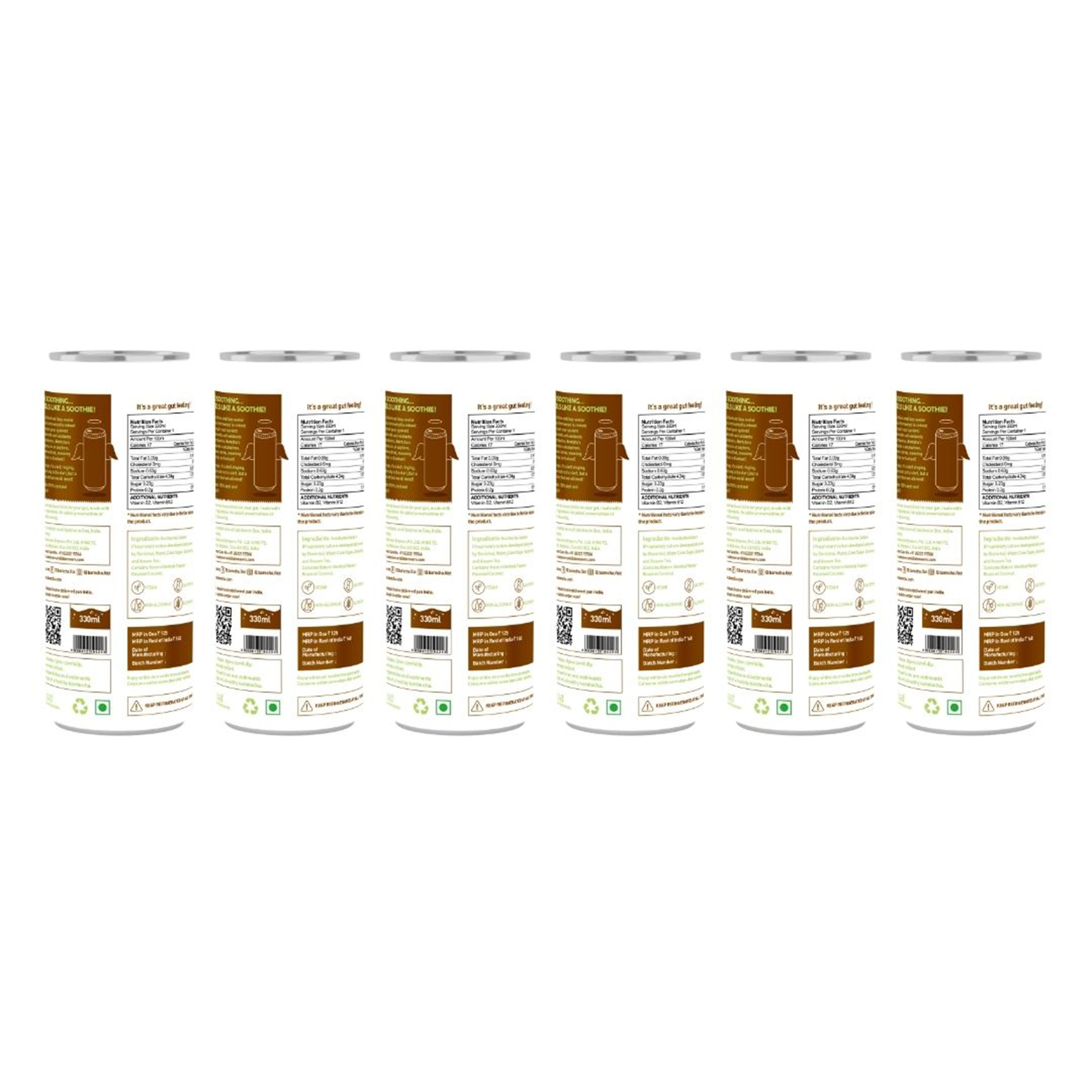 BORÉCHA 6 PACKS OF ROASTED COCONUT KOMBUCHA