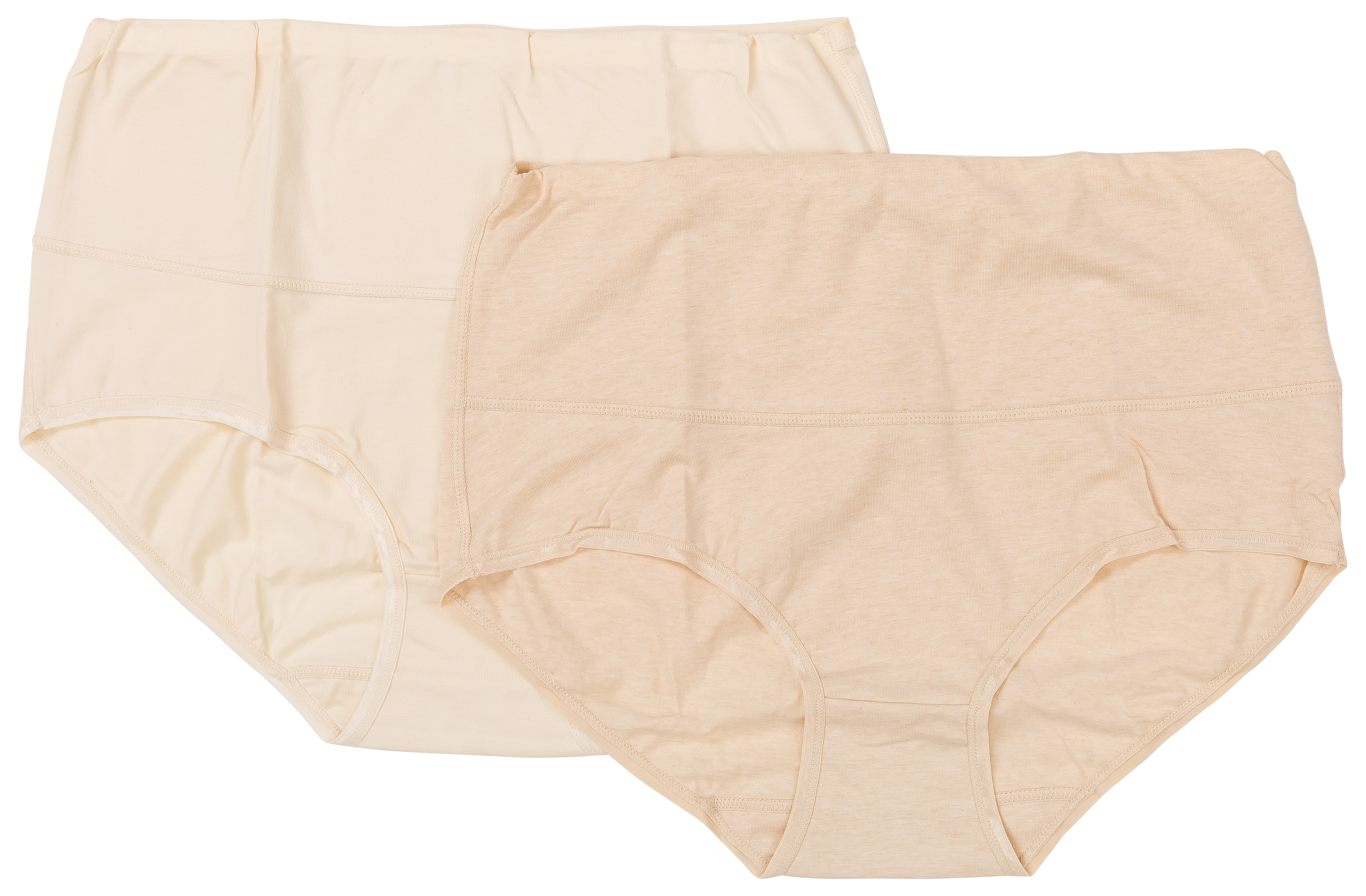 NatureColored 2 Pack Organic Cotton High Waist Brief Panties For Women, OEKO-TEX Standard Naturally Colored Cotton, Breathable, Chemical Free
