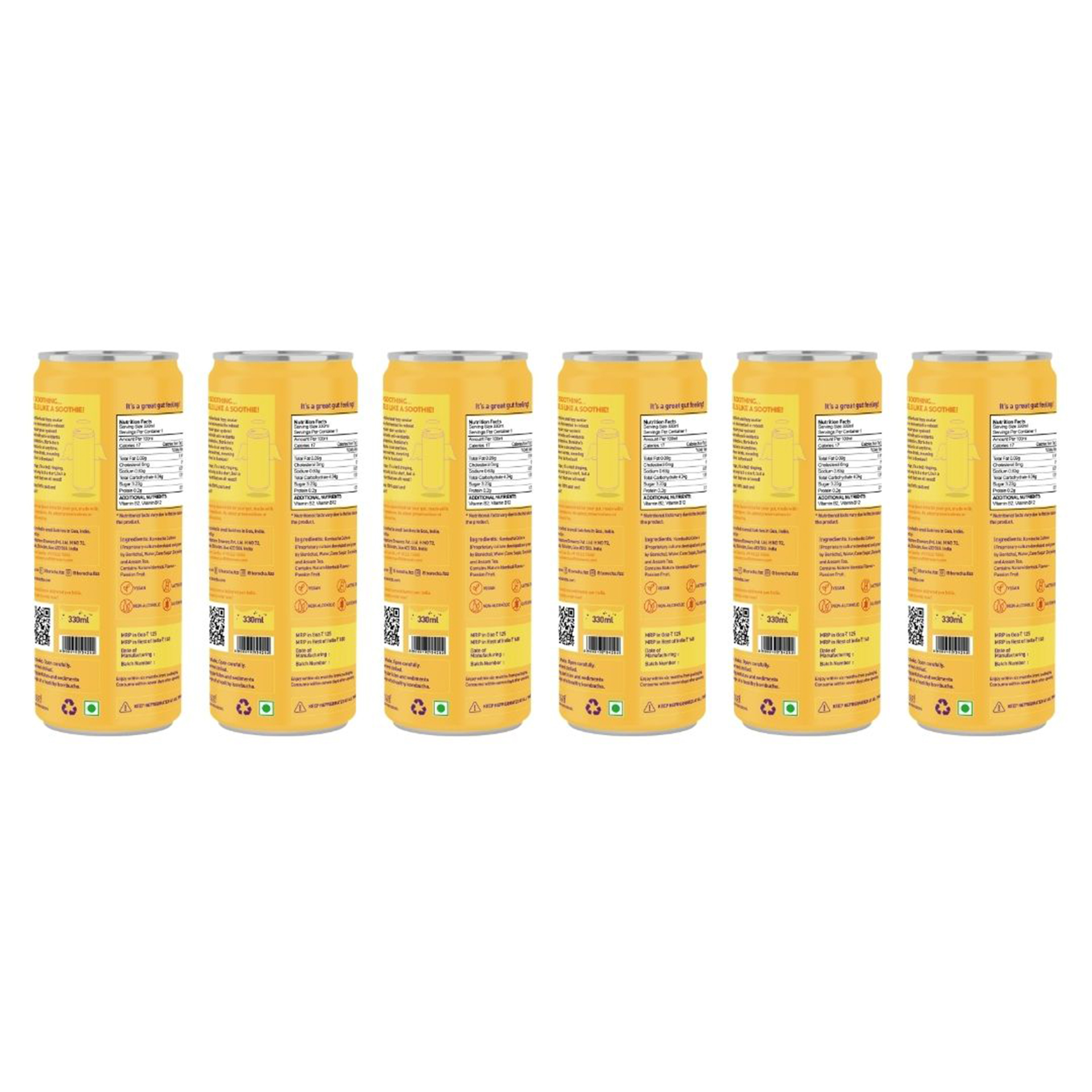 BORÉCHA 6 PACKS OF HAWWAIN PASSION FRUIT KOMBUCHA