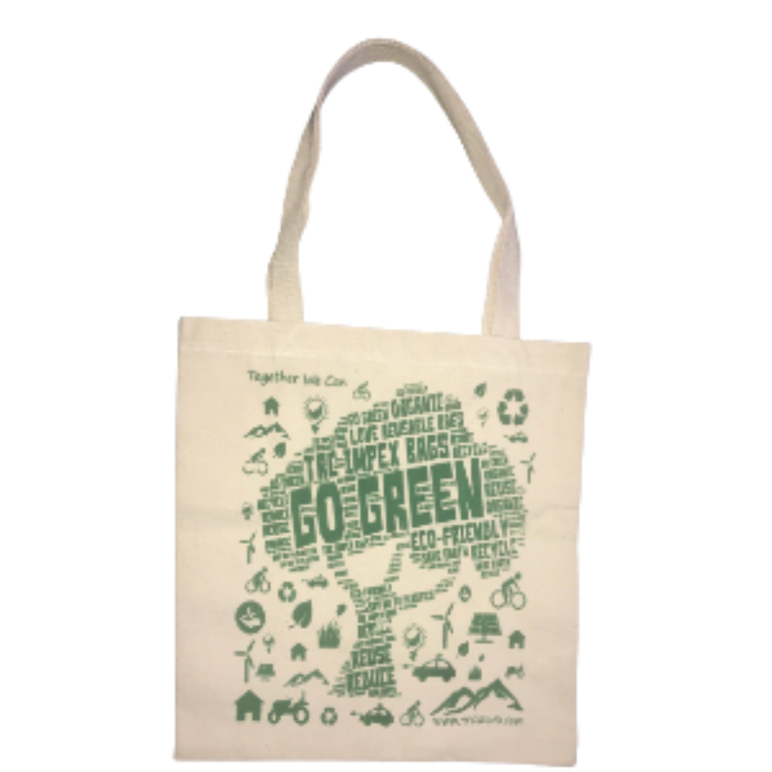 TRC IMPEX Eco Friendly Cotton Canvas Tote Bags with Graphics printed with Organic Pigment Dye (Chemical free), Reusable Shopping Bag with Handles for Men & Women, Cute Hand Bag for College Girls & Boy