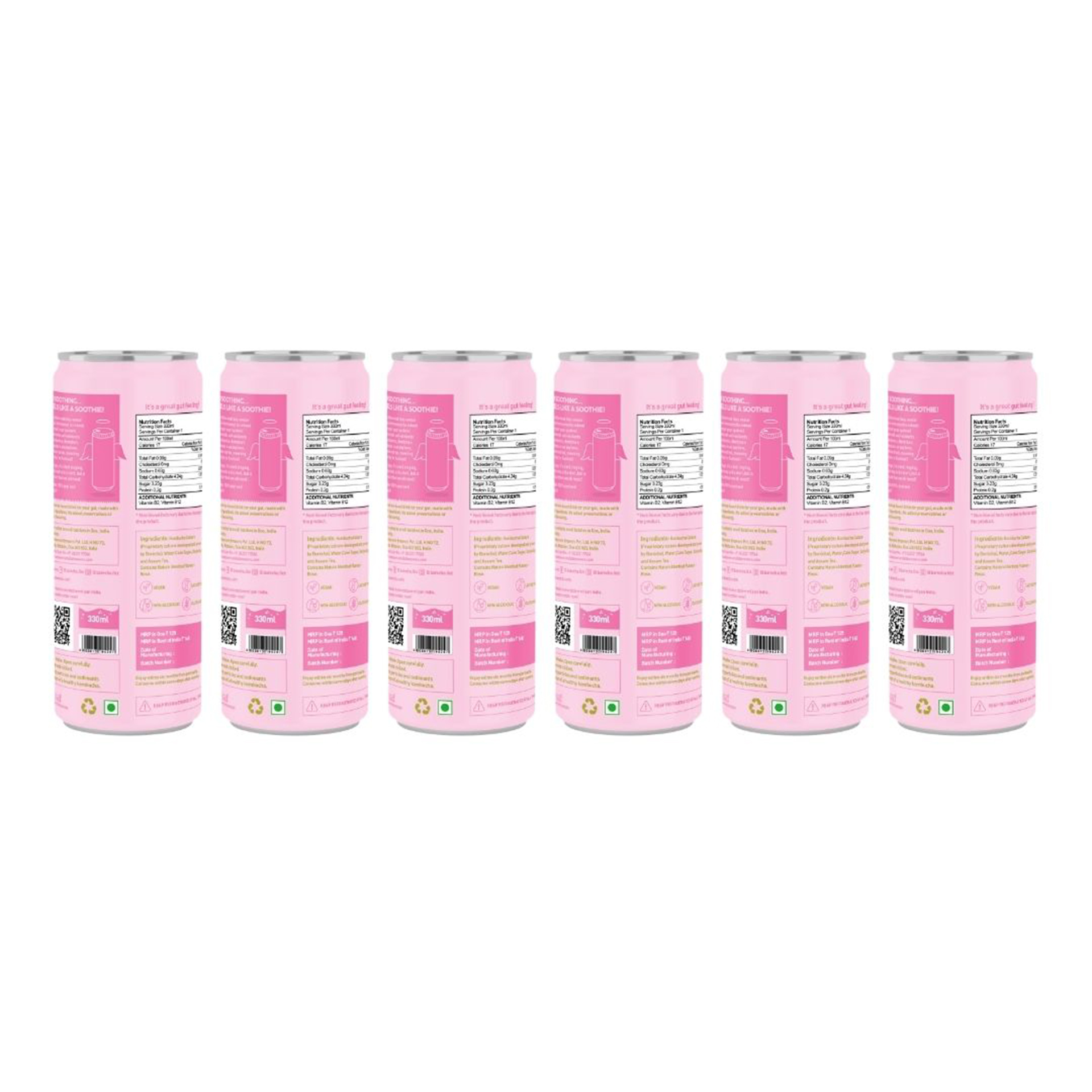 BORÉCHA 6 PACKS OF ROSE CARDAMOM KOMBUCHA