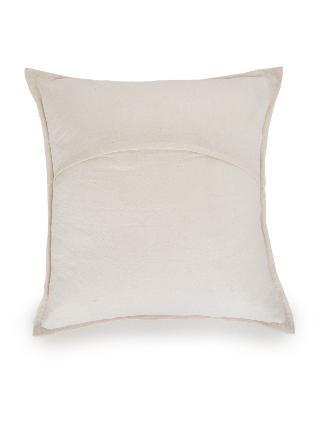 Heavy Embroidery with Mirror Work Cushion Cover, White