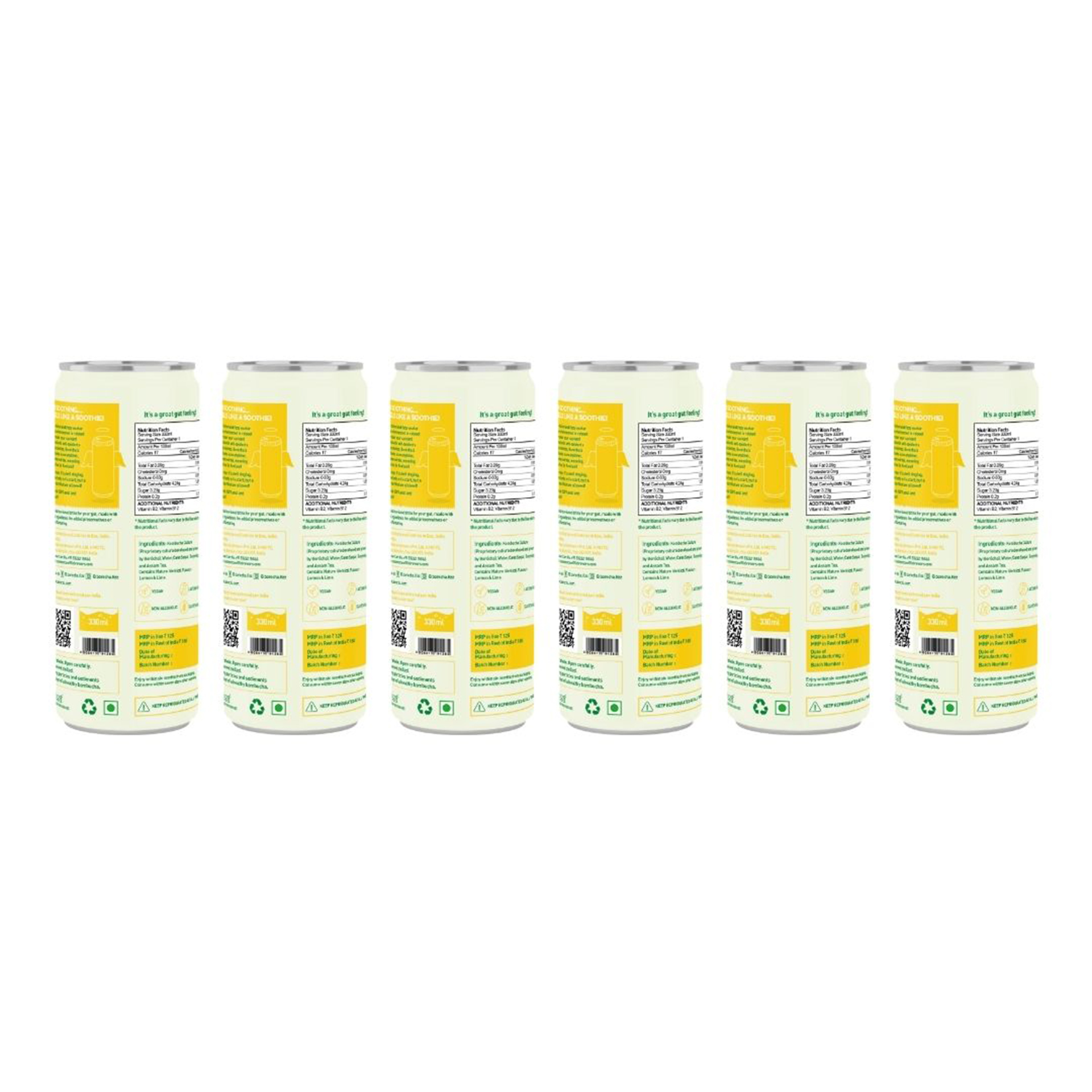 BORÉCHA 6 PACKS OF SICILIAN LEMON & LIME KOMBUCHA