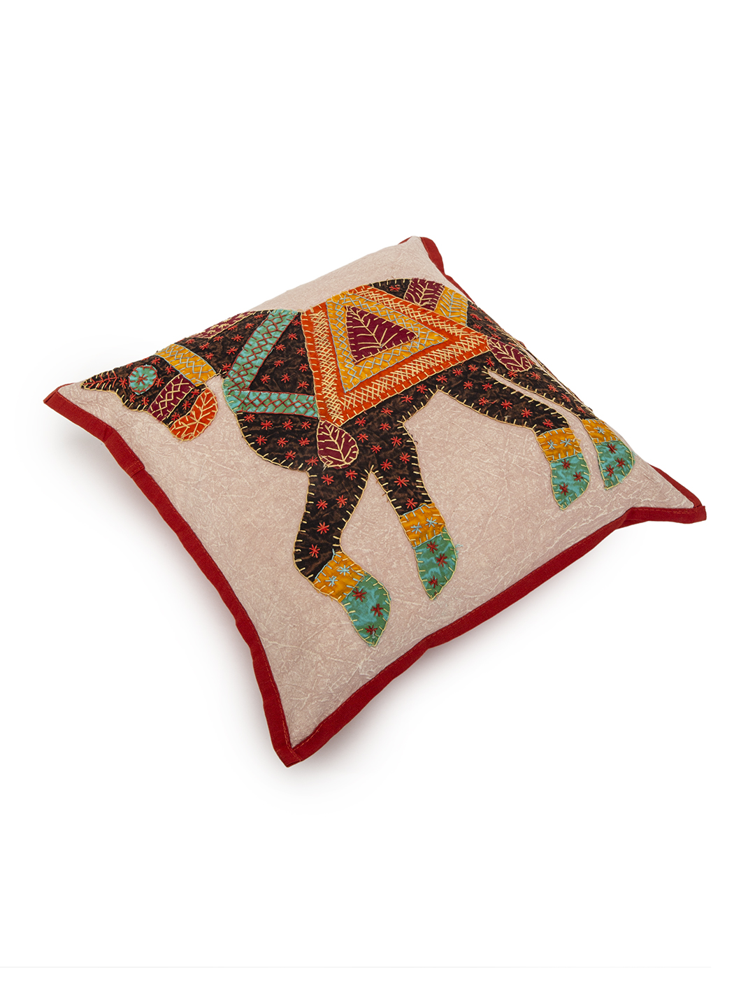 Horse Patch Work, Jogi cushion cover, black