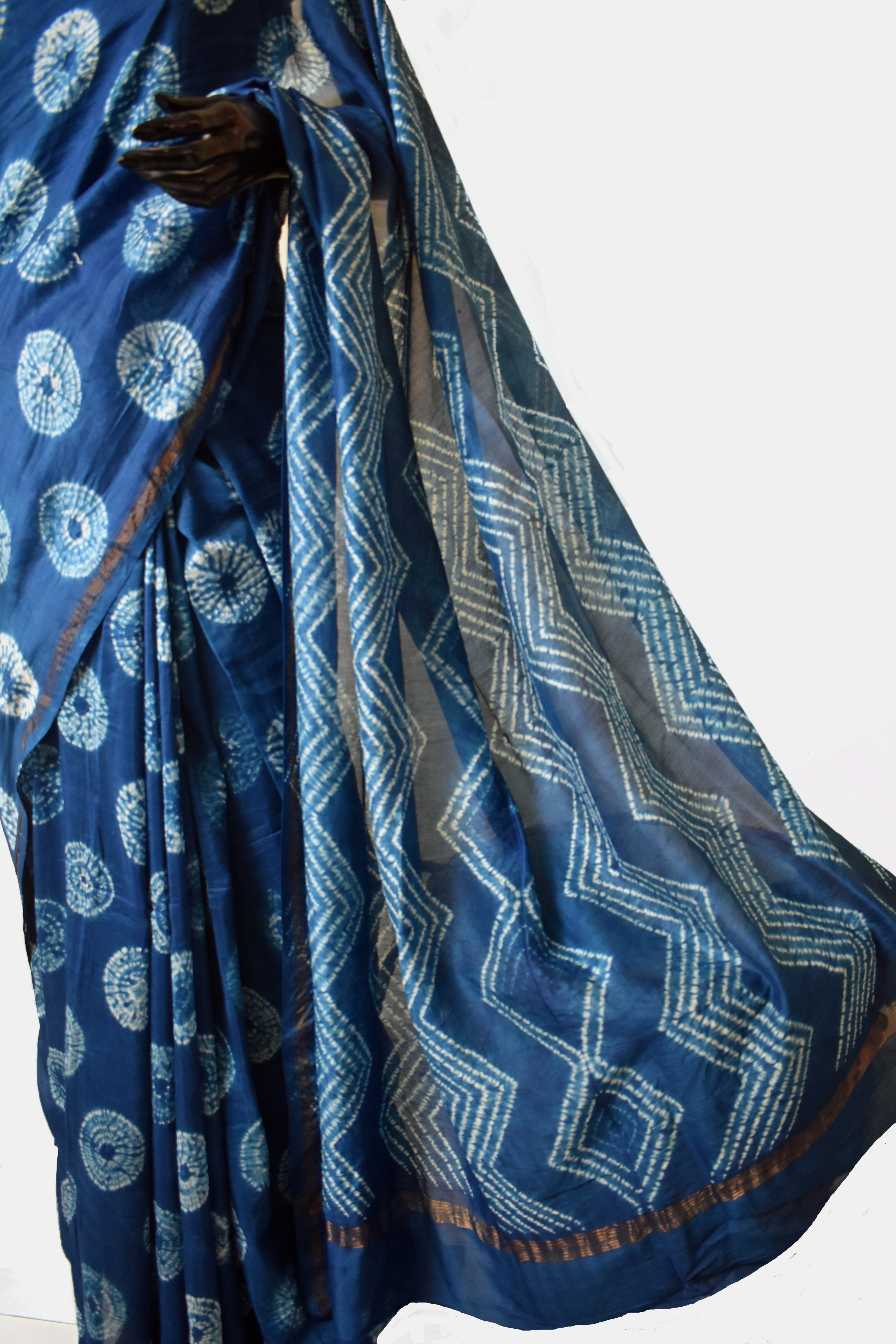 Shibori on Chanderi