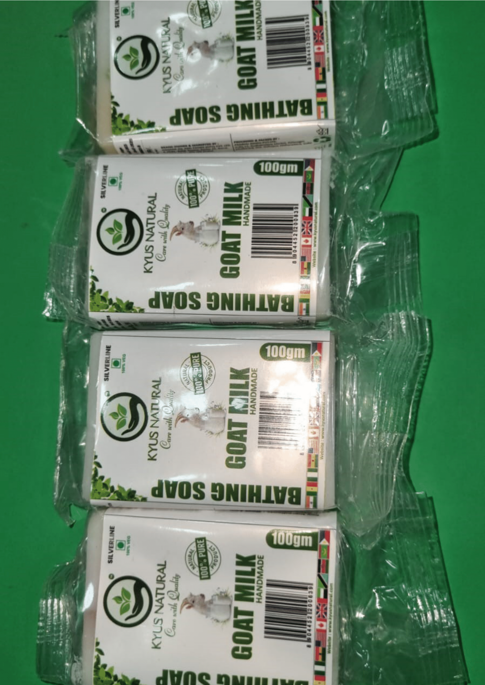 Kyus Natural Handcrafted Goat Milk Bathing Soap Bar (100g)