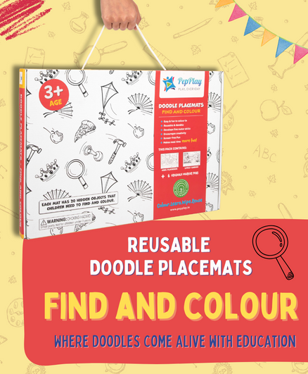 DOODLE PLACEMATS- FIND & COLOUR