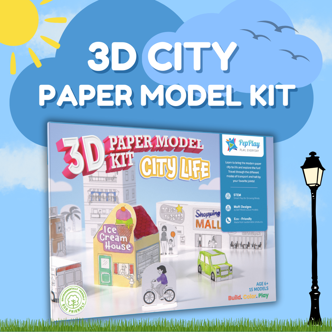 PepPlay 3D Paper Model Kit - City Life