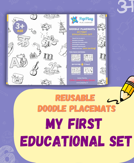 MY FIRST EDUCATIONAL SET- REUSABLE DOODLE PLACEMATS