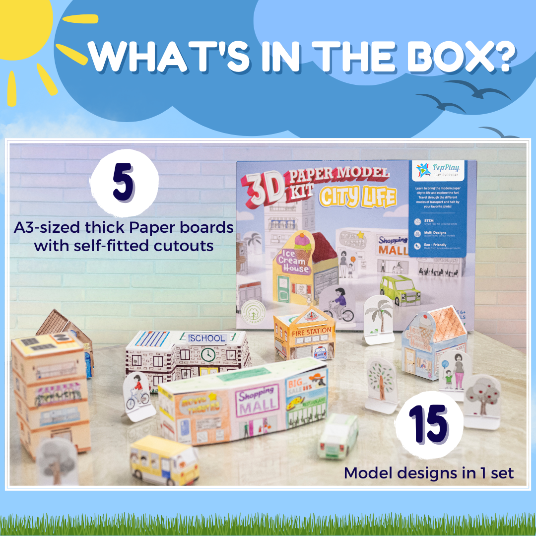 PEPPLAY 3D PAPER MODEL KIT- CITY LIFE