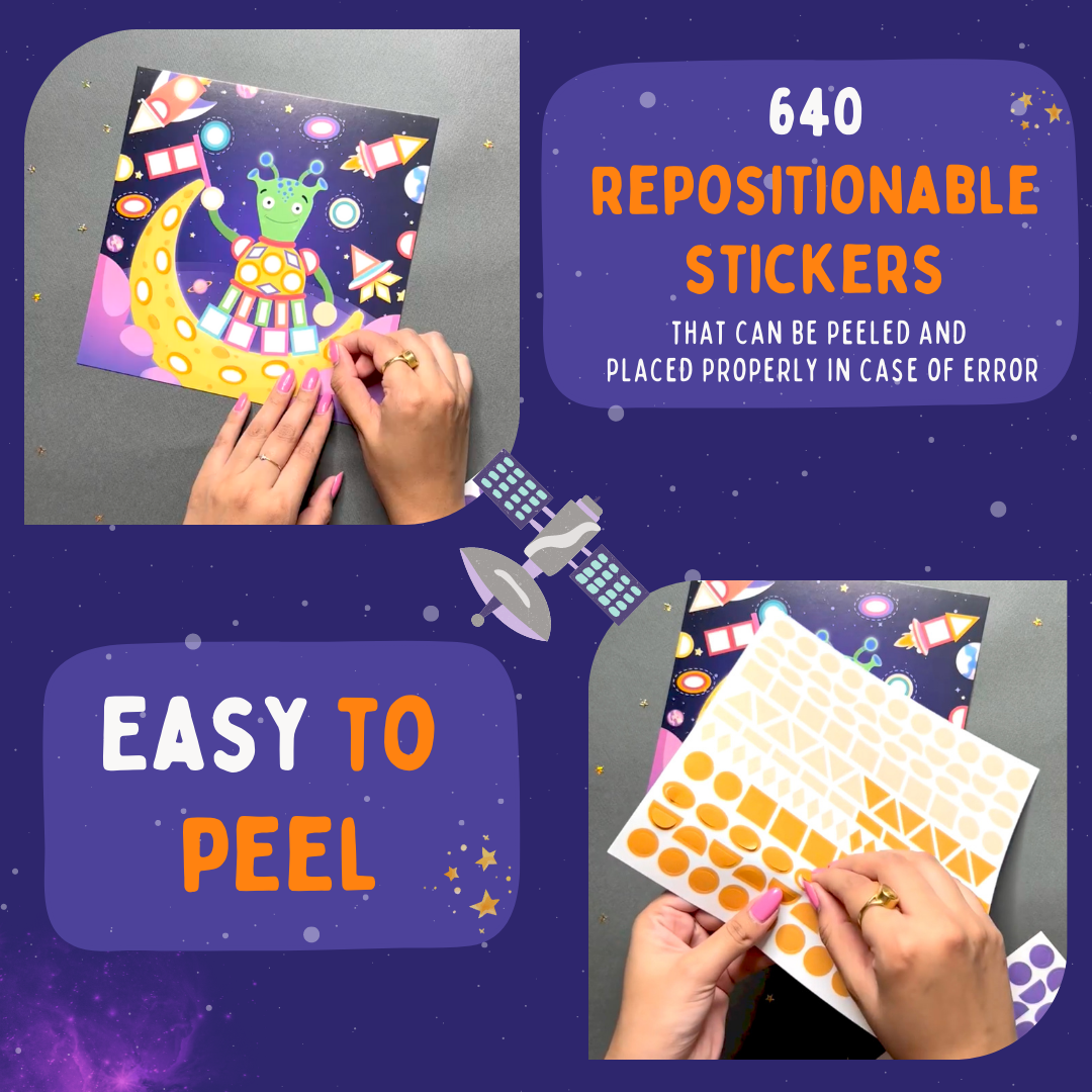 PEPPLAY SHAPE STICKERS - SPACE EXPLORERS
