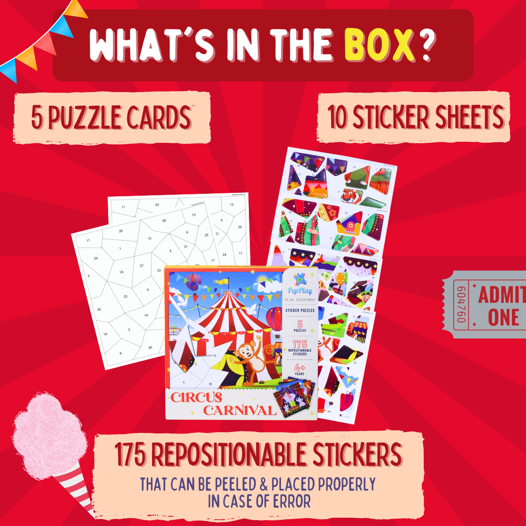 PEPPLAY STICKER PUZZLE- CIRCUS CARNIVAL