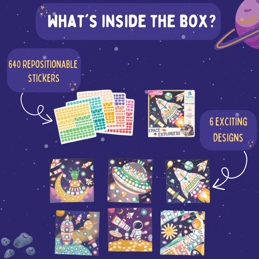 PEPPLAY SHAPE STICKERS - SPACE EXPLORERS