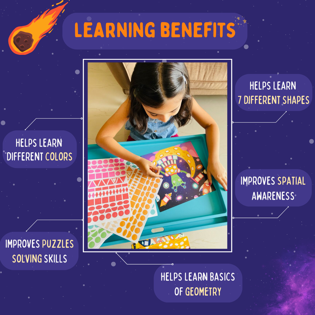 PEPPLAY SHAPE STICKERS - SPACE EXPLORERS