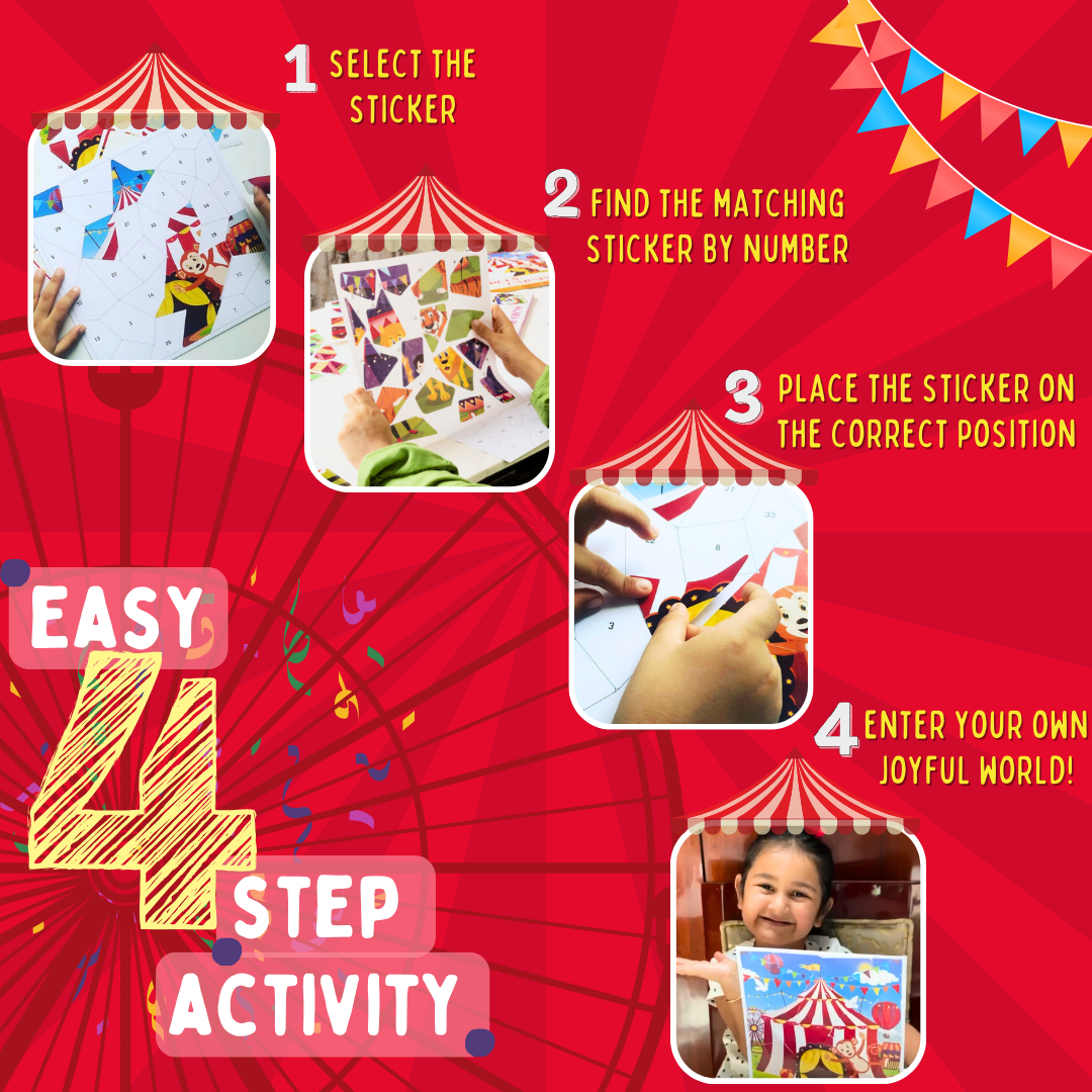 PEPPLAY STICKER PUZZLE- CIRCUS CARNIVAL