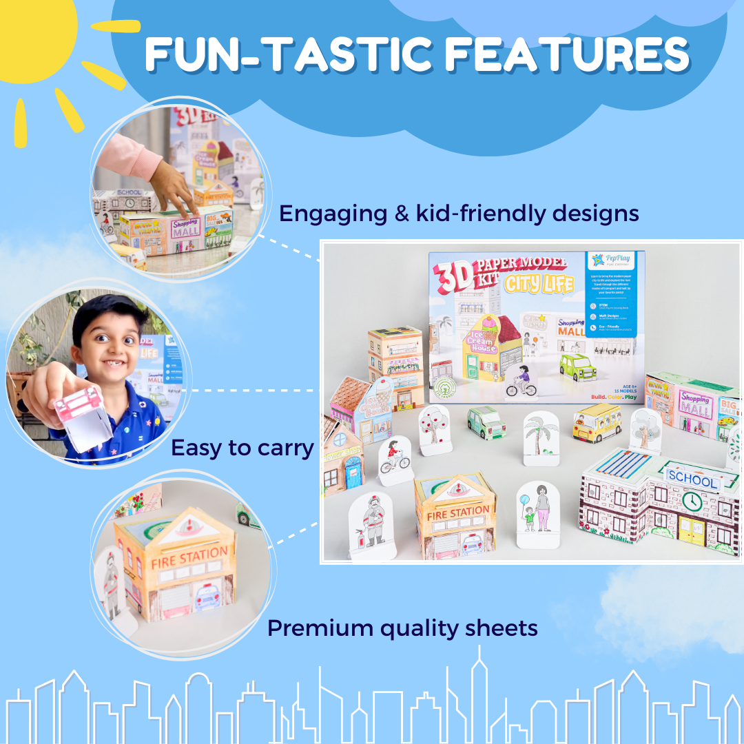 PEPPLAY 3D PAPER MODEL KIT- CITY LIFE