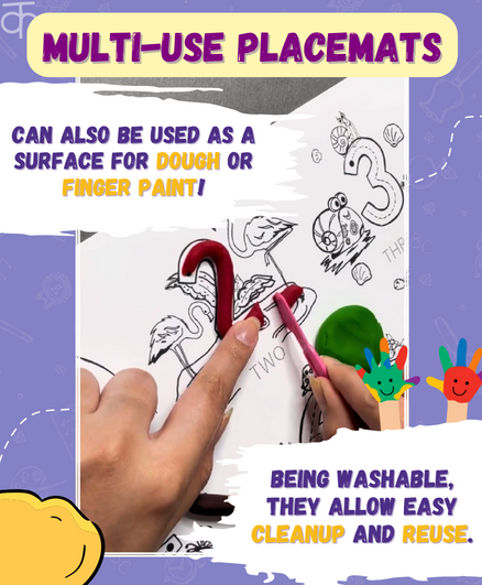 MY FIRST EDUCATIONAL SET- REUSABLE DOODLE PLACEMATS