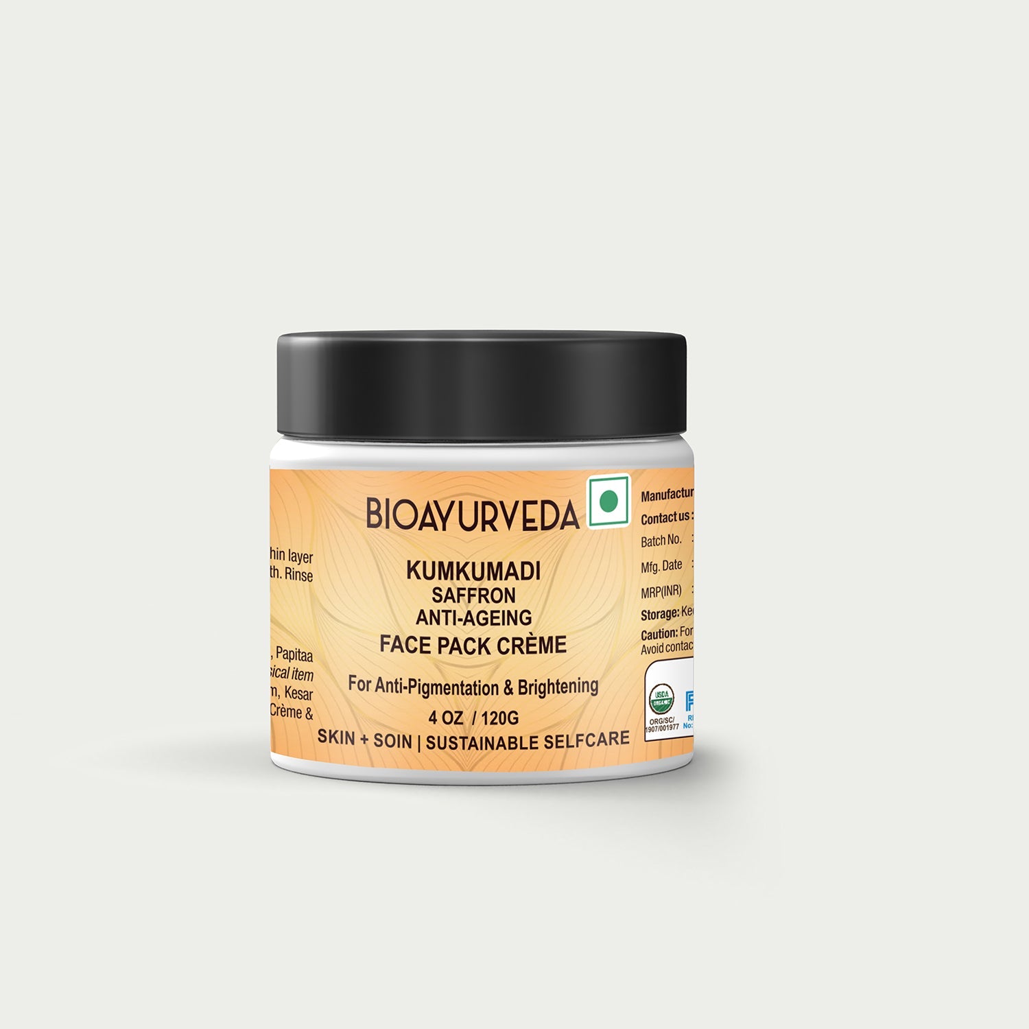 KUMKUMADI SAFFRON ANTI-AGEING FACE PACK CRÈME