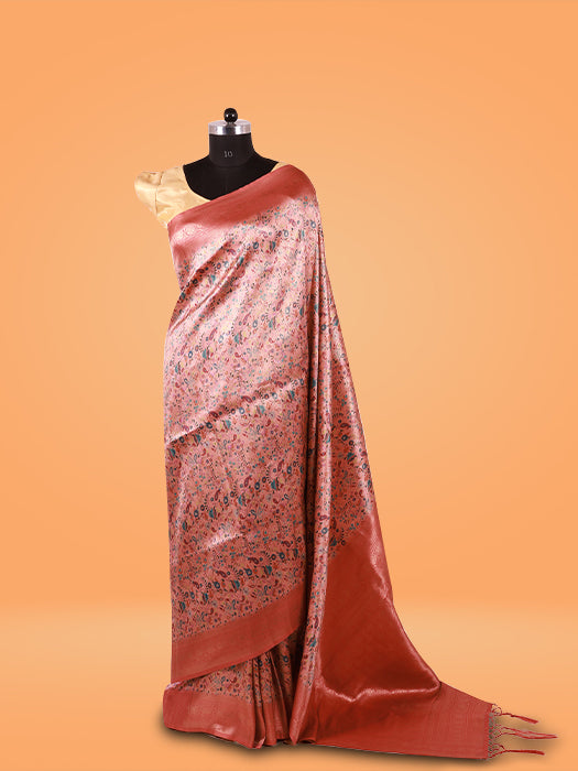 Banarasi Zari Jaal Paper Silk Saree