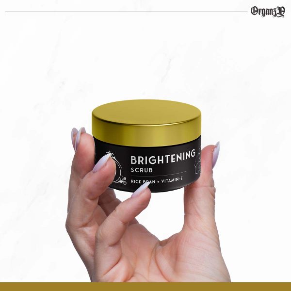 Rice Bran and Vitamin E Face Scrub by Organzy| Brightening Facial Scrub for Softens Skin - 100 Grams