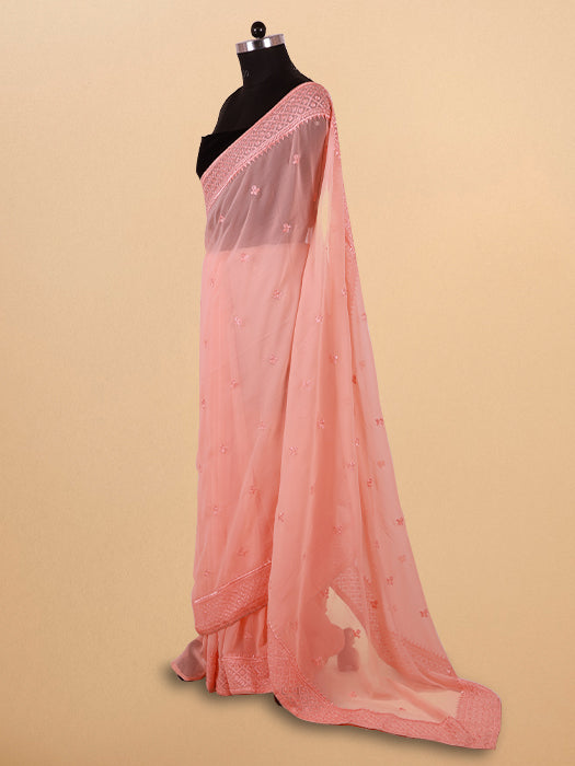 Georgette Thread Embroidery Saree