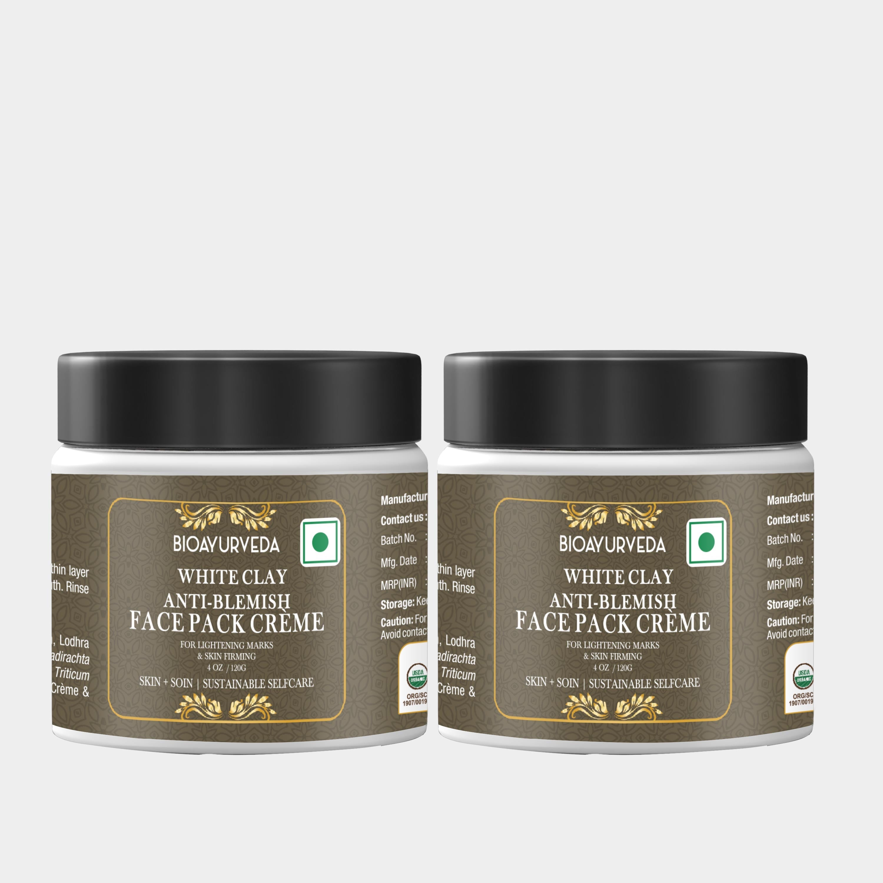 White Clay Anti-Blemish Face Pack Crème