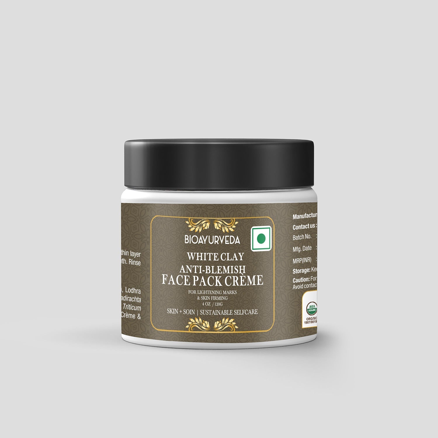 White Clay Anti-Blemish Face Pack Crème