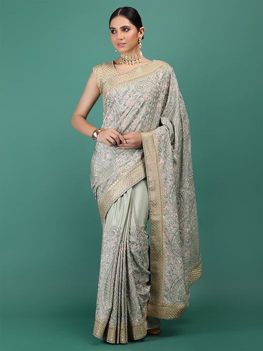 Chiffon Stitch Embroidery Saree