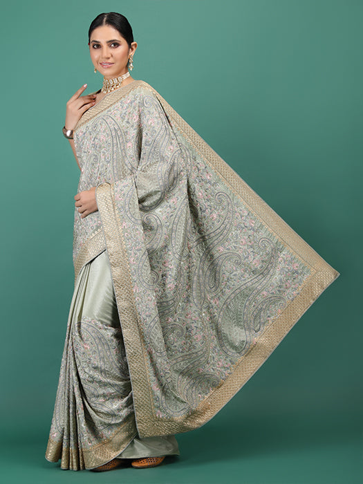Chiffon Stitch Embroidery Saree