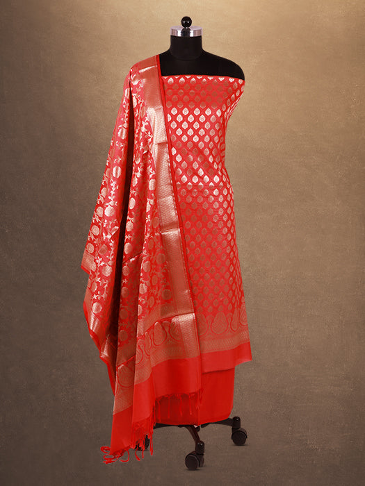 Royal Purple Heavy Banarasi Silk Woven Suit Set with Dupatta