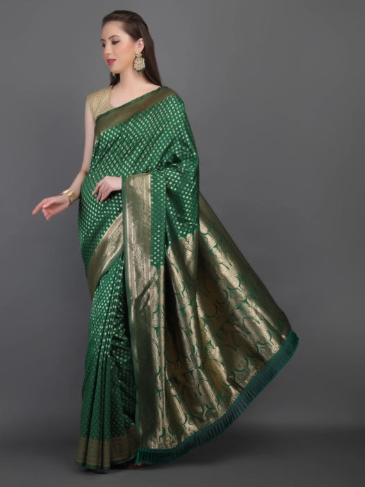 Banarasi Saree with Golden Small booti