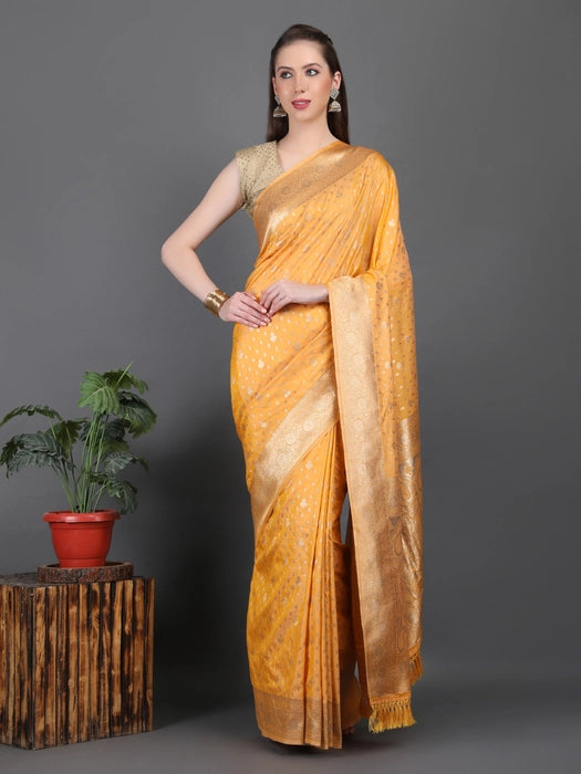 Banarasi Saree with Golden Small booti