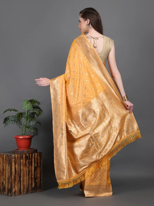 Banarasi Saree with Golden Small booti