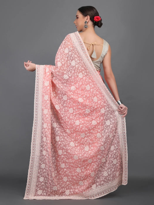 All over Embroidery Zari Saree
