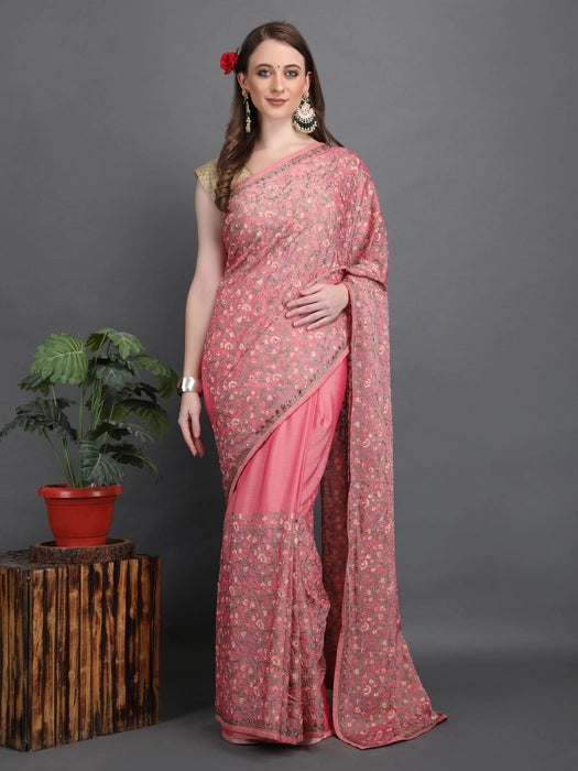 Chiffon Embroidery Saree