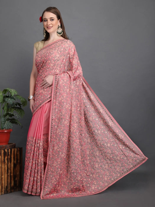Chiffon Embroidery Saree