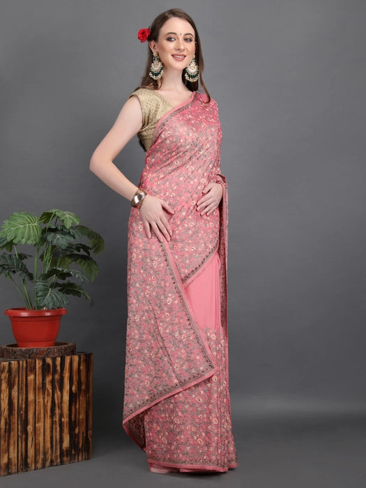 Chiffon Embroidery Saree