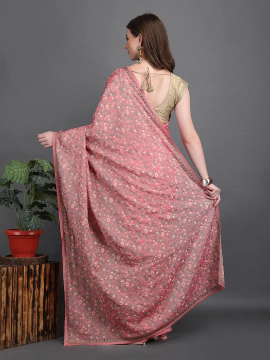 Chiffon Embroidery Saree
