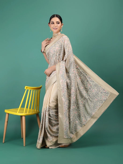 Chiffon Stitch Embroidery Saree