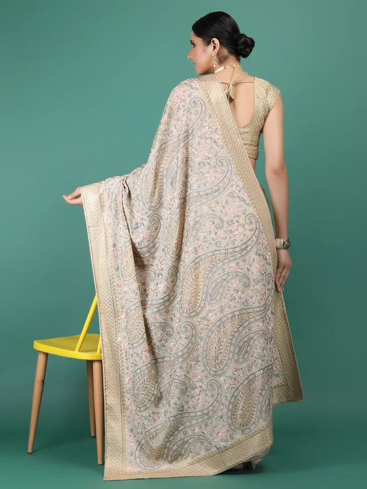 Chiffon Stitch Embroidery Saree